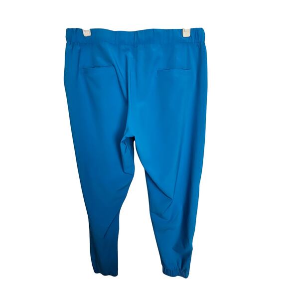 Albion Blue Athletic Pants Crop Ankle Zip Drawstring Waist Women M Pockets - Picture 7 of 8